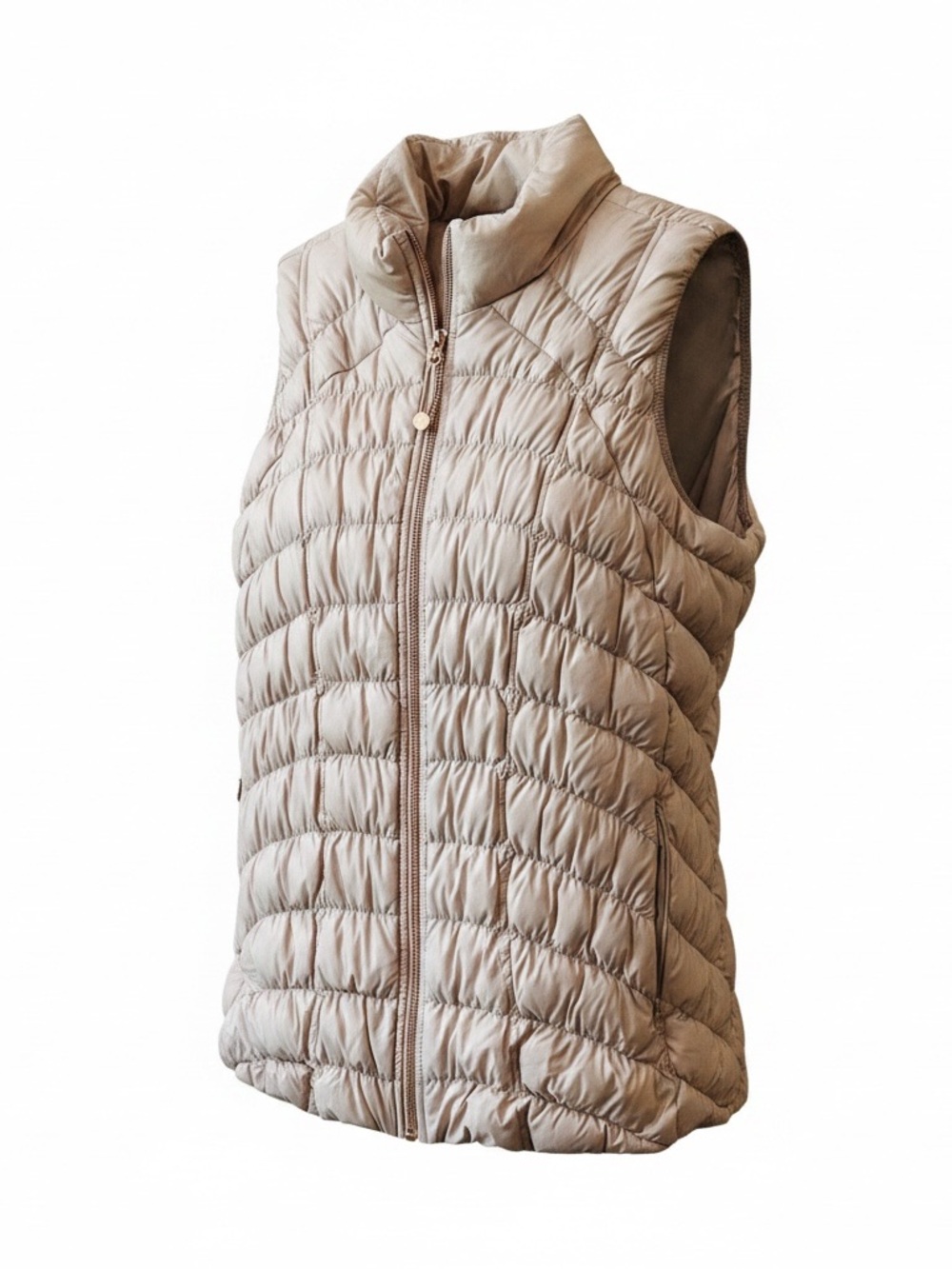 Athleta Blush Pink Downtime
Down Filled Full Zip Puffer Vest
Womens S Rose Gold
